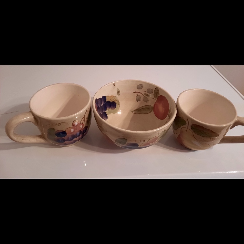 Fruit bowl/mug set